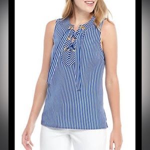 Michael Kors Sleeveless Lace up Top s S